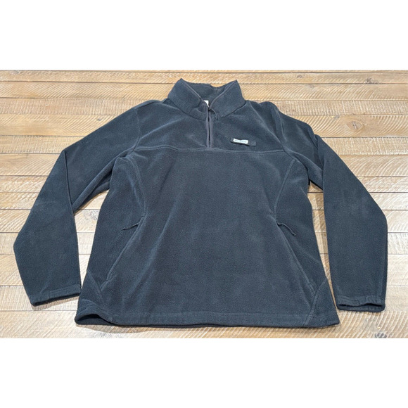 Columbia PFG Black 1/4 Zip Fleece Pullover - Women's Size L - Picture 3 of 7